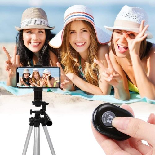  [아마존베스트]Jansite Phone Tripod Mount for iPhone with Remote 360° Rotation Smartphone Holder Phone Adapter Clip Compatible with iPhone 11 Pro Xs Max XR X 8 7 6 6s Plus Samsung Nexus