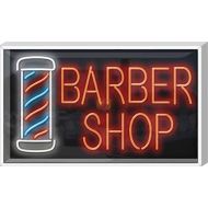 Jantec Sign Group Outdoor Barber Shop with Pole Neon Sign