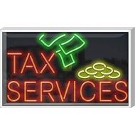 Jantec Sign Group Outdoor Tax Services Neon Sign