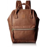 Japan Anello Backpack Unisex BROWN MINI SMALL PU LEATHER Rucksack School Bag Campus