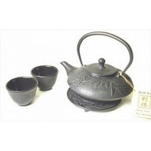  JapanBargain Japanese Cast Iron Tea Pot/Cups Set