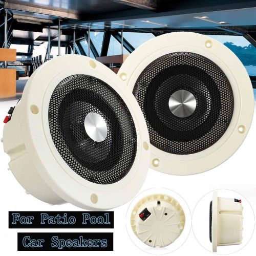  [아마존베스트]Jarhit 1 Pair Waterproof Marine Stereo Audio Speaker Wall Mount Ceiling Speaker Indoor Outdoor Music Player for Boat ATV UTV