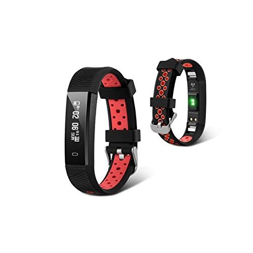  Jarv Action Wireless Activity Tracker Smartwatch Fitness Watch Sweatproof Sports Band Bluetooth Sleep Bracelet w/Heart Rate Monitor, OLED Display and 7 Day Battery [iOS and Android