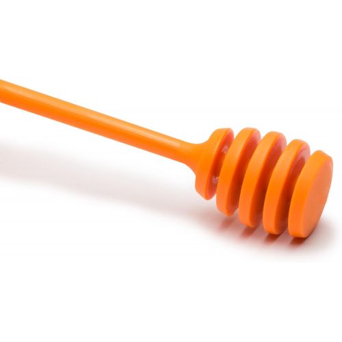  Jarware 82623 Honey Dipper Lid for Regular Mouth Mason Jars, Orange