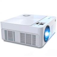 Jasipaa Portable Mini Movie Projector - 6500 Lumens 1080P Full HD Supported Video Projector for Indoor & Home & Office & PPT & TV & HDMI & USB & AV & PS4 & VGA & TF & Laptop (White