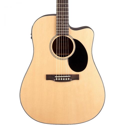  Jasmine},description:The Jasmine JD-36CE is an acousticelectric dreadnought guitar that offers a sleek Venetian cutaway and a state-of-the-art electronics system that lets you tak