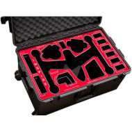 Jason Cases Protective Case for DJI Inspire Quadcopter (Red Overlay)