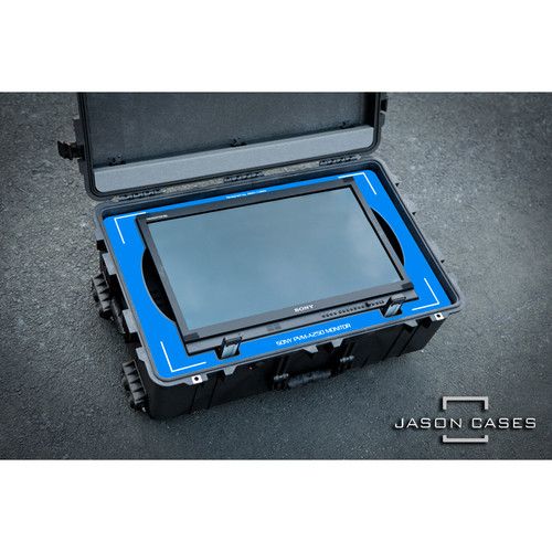  Jason Cases Hard Travel Case for Sony A250 Monitor (Blue Overlay)