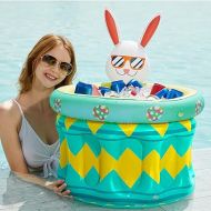 Jasonwell Inflatable Pool Party Cooler - Easter Bunny Ice Bucket Luau Hawaiian Tropical Beach Themed Birthday Easter Party Decorations Favors Supplies Decor Blow Up Drink Cooler Outdoor Kids Adults
