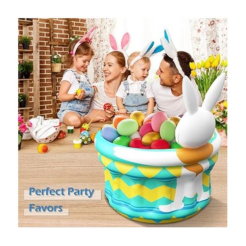  Jasonwell Inflatable Pool Party Cooler - Ice Bucket Drink Holder Luau Hawaiian Tropical Beach Themed Birthday Easter Party Decorations Favors Supplies Decor Blow Up Drink Cooler Outdoor Kids Adults