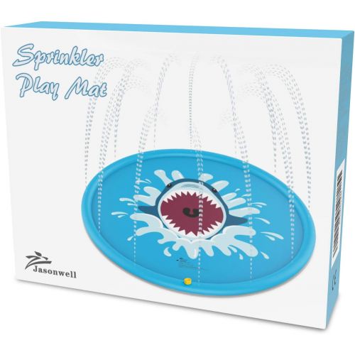  Jasonwell Sprinkle & Splash Play Mat 68 Sprinkler for Kids Outdoor Water Toys Fun for Toddlers Boys Girls Children Outdoor Party Sprinkler Toy Splash Pad