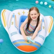 Jasonwell Inflatable Kids Pool Floats - Toddler Pool Floaties Swimming Pool Float with Water Squirt Gun Swim Floaty Rafts Lake Beach Party Pool Toys for Boys Girls Airplane