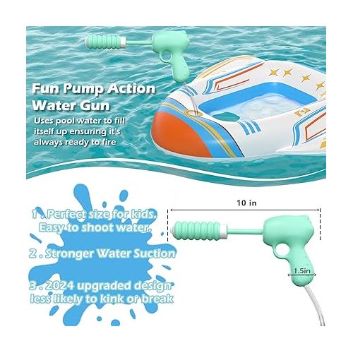  Jasonwell Inflatable Kids Pool Floats - Toddler Pool Floaties Swimming Pool Float with Water Squirt Gun Swim Floaty Rafts Lake Beach Party Pool Toys for Boys Girls Airplane