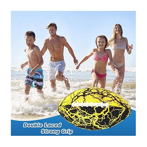  Jasonwell Pool Beach Water Football - Waterproof Football Strong Grip Fun Water Toys Games for Swimming Pool Beach Lake Park Backyard Outdoor Play for Kids Children Teens Adults Family