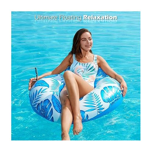  Jasonwell Inflatable Pool Float Chair - Floating Chair Lounge for Swimming Pool Party Lounger Water Chair Floats Pool Toy Party Floaties Toys Lake Float for Kids and Adults