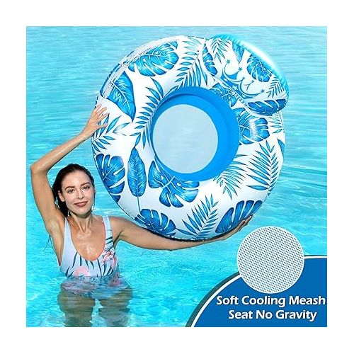  Jasonwell Inflatable Pool Float Chair - Floating Chair Lounge for Swimming Pool Party Lounger Water Chair Floats Pool Toy Party Floaties Toys Lake Float for Kids and Adults