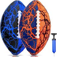 Jasonwell Pool Beach Water Football - 2 Pack Waterproof Football Strong Grip Fun Water Toys Games for Swimming Pool Beach Lake Park Backyard Outdoor Play for Kids Children Teens Adults Family