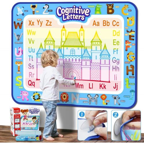  [아마존 핫딜]  [아마존핫딜]Jasonwell Aqua Magic Doodle Mat 40 X 32 Inches Extra Large Water Drawing Doodling Mat Coloring Mat Educational Toys Gifts for Kids Toddlers Boys Girls Age 2 3 4 5 6 7 8 Year Old