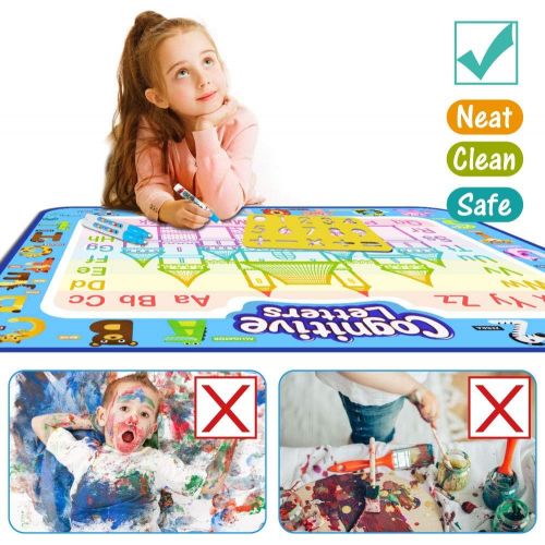  [아마존 핫딜]  [아마존핫딜]Jasonwell Aqua Magic Doodle Mat 40 X 32 Inches Extra Large Water Drawing Doodling Mat Coloring Mat Educational Toys Gifts for Kids Toddlers Boys Girls Age 2 3 4 5 6 7 8 Year Old