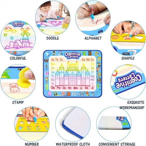  [아마존 핫딜]  [아마존핫딜]Jasonwell Aqua Magic Doodle Mat 40 X 32 Inches Extra Large Water Drawing Doodling Mat Coloring Mat Educational Toys Gifts for Kids Toddlers Boys Girls Age 2 3 4 5 6 7 8 Year Old