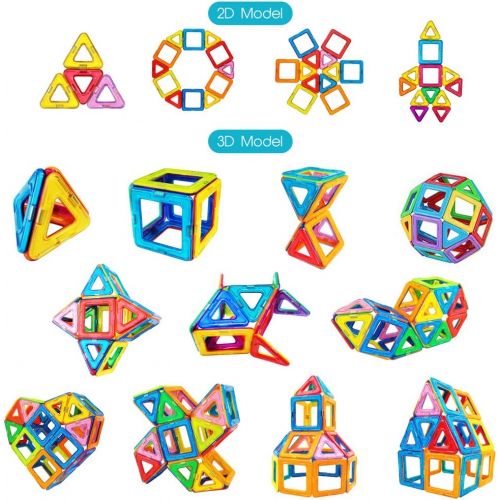  [아마존 핫딜]  [아마존핫딜]Jasonwell 42 Pcs Magnetic Tiles Building Blocks Set for Boys Girls Preschool Educational Construction Kit Magnet Stacking Toys for Kids Toddlers Children Age 3 4 5 6 7 8 Year Old
