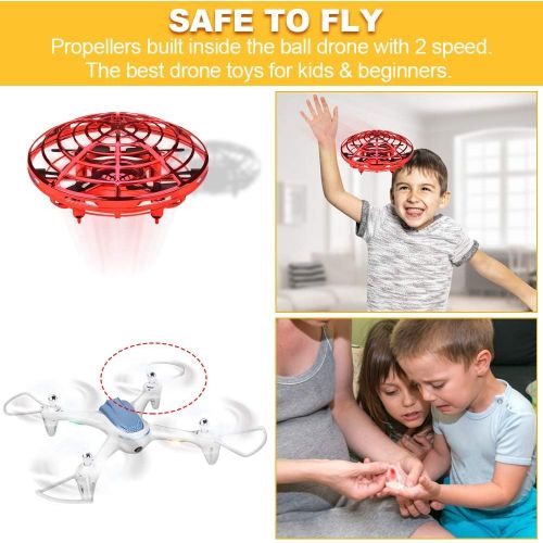  [아마존 핫딜] [아마존핫딜]Jasonwell Hand Operated Drone for Kids Toddlers Adults - Hands Free Mini Drones for Kids Flying Toys Gifts for Boys and Girls Hand Drone Kids Self Flying Drone