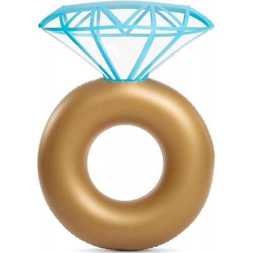  Jasonwell Inflatable Diamond Ring Pool Float - Engagement Ring Bachelorette Party Float Stagette Decorations Swimming Tube Floaty Outdoor Water Lounge for Adults & Kids
