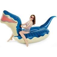 Jasonwell Inflatable Dinosaur Pool Float for Boys Girls Giant T-Rex Floatie Summer Beach Swimming Pool Inflatables T-Rex Ride on Party Pool Toys Raft Lounge Kids Adults Tyrannosaur