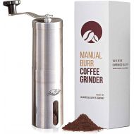 JavaPresse Manual Coffee Bean Grinder with Adjustable Settings Patented Conical Burr Grinder for Coffee Beans Stainless Steel Burr Coffee Grinder for Aeropress Drip Coffee Espresso