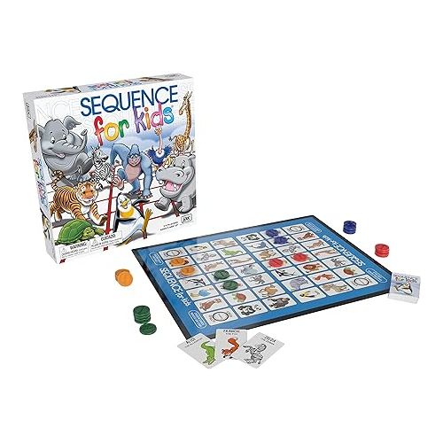  SEQUENCE for Kids -- The 'No Reading Required' Strategy Game by Jax and Goliath, Multi Color, 11 inches (2-4 players) (Packaging May Vary)