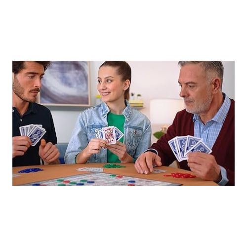  SEQUENCE- Original SEQUENCE Game with Folding Board, Cards and Chips by Jax ( Packaging may Vary ) White, 10.3