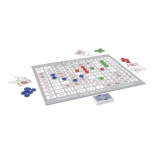  SEQUENCE- Original SEQUENCE Game with Folding Board, Cards and Chips by Jax ( Packaging may Vary ) White, 10.3