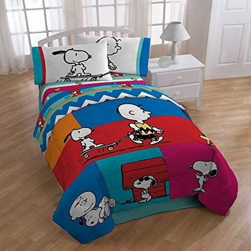  Jay Franco Peanuts Just Be Full 4 Piece Sheet Set