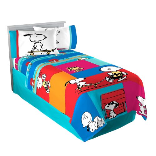  Jay Franco Peanuts Just Be Full 4 Piece Sheet Set