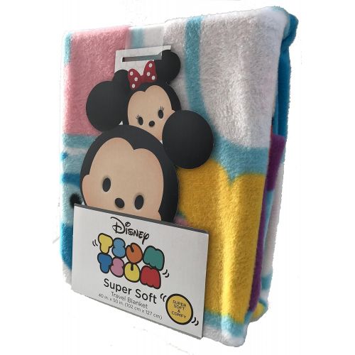 Jay Franco Disney Tsum Tsum Super Soft Travel Blanket 40 in X 50 in Pastels