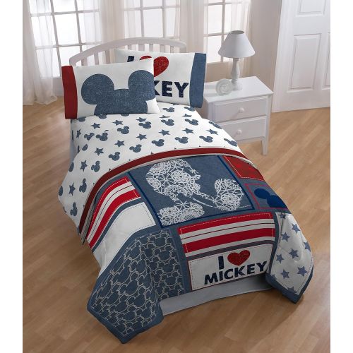  Jay Franco Disney Mickey Mouse Americana 5 Piece Full Bed In A Bag