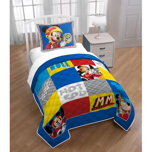 Jay Franco Disney Junior Mickey Mouse and The Roadster Racers Twin/Full Quilt