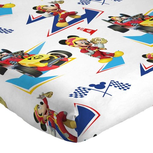  Jay Franco Disney Junior Mickey Mouse and The Roadster Racers Twin Sheet Set - 3 Piece Set Super Soft Kid’s Bedding - Fade Resistant Polyester Microfiber Sheets (Official Disney Ju