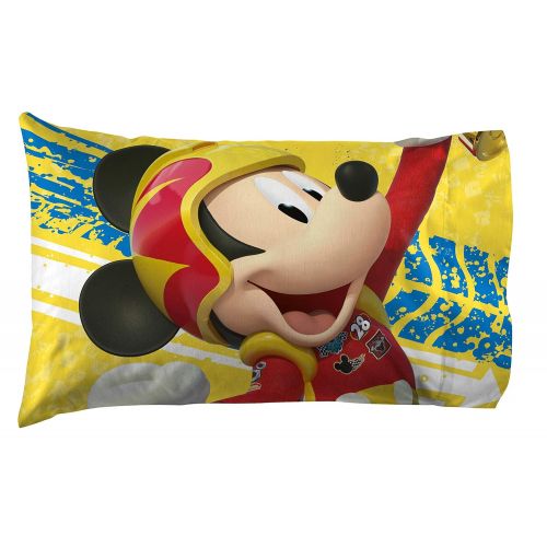  Jay Franco Disney Junior Mickey Mouse and The Roadster Racers Twin Sheet Set - 3 Piece Set Super Soft Kid’s Bedding - Fade Resistant Polyester Microfiber Sheets (Official Disney Ju
