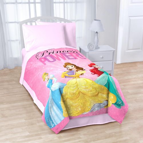  Jay Franco Disney Princess Friendship Adventures Twin Blanket, 62 x 90