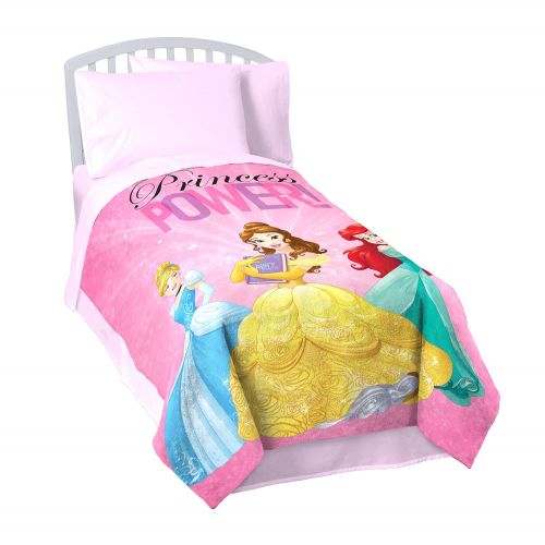  Jay Franco Disney Princess Friendship Adventures Twin Blanket, 62 x 90