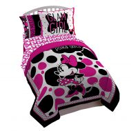 Jay Franco Disney Minnie Mouse Rock the Dots Twin/Full Comforter - Super Soft Kids Reversible Bedding features Minnie Mouse - Fade Resistant Polyester Microfiber Fill (Official Disney Product