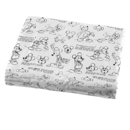  Jay Franco Disney Mickey Mouse Sketch Twin Sheet Set, White