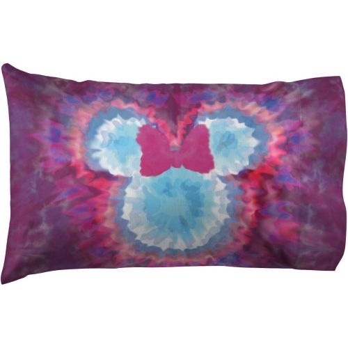  Jay Franco Disney Mickey Mouse & Minnie Mouse Tie Dye 1 Pack Pillowcase - Double-Sided Kids Super Soft Bedding (Official Disney Product)