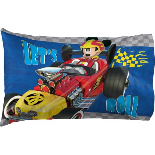  Jay Franco Disney Junior Mickey Mouse and The Roadster Racers 20 x 30 Reversible Pillowcase