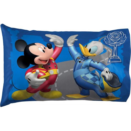  Jay Franco Disney Junior Mickey Mouse and The Roadster Racers 20 x 30 Reversible Pillowcase