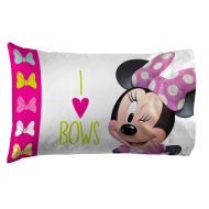 Jay Franco Disney Minnie Mouse Bigger The Bow 1 Pack Pillowcase - Double-Sided Kids Super Soft Bedding (Official Disney Product)