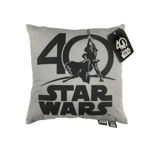  Jay Franco 40th Logo Decorative Toss Throw Pillow, Gray