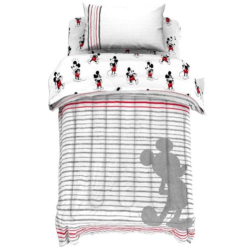  Jay Franco Disney Mickey Mouse 90th Stripe Twin Bed Set,