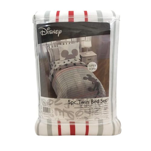  Jay Franco Disney Mickey Mouse 90th Stripe Twin Bed Set,